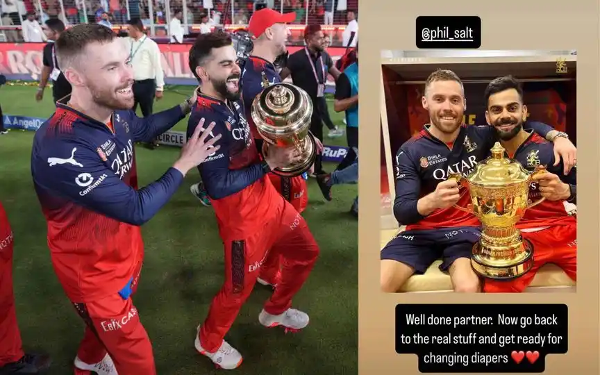 "Now Go Back To...": Virat Kohli's Funny Message For Teammate Phil Salt After IPL Victory